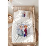 Lilabio %100 Pamuk Isme Özel Isimli Montessori Yatak Nevresim Takımı (100X200 CM) Anna & Elsa