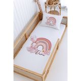 Lilabio %100 Pamuk İsme Özel Montessori Yatak Pike Seti 100x200 Tavşan