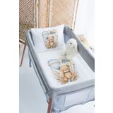 Lilabio %100 Pamuk Saten İsme Özel 70x120 Park Yatak Nevresim Seti Ayıcık
