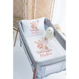 Lilabio %100 Pamuk Saten İsme Özel 70x120 Park Yatak Nevresim Seti Uykucu Tavşan