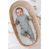 Lilabio %100 Pamuk Yenidoğan Zıbın Takım Unisex Bebek Hediye Seti Uzun Kol Düz Desen - Haki