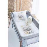 Lilabio (1259)%100 Pamuk Isme Özel 70x120 Park Yatak Nevresim Takımı Beyaz 70 x 120