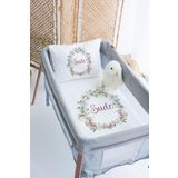 Lilabio (1266)%100 Pamuk Isme Özel 70x120 Park Yatak Nevresim Takımı Beyaz 70 x 120