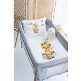 Lilabio (1356)%100 Pamuk Isme Özel 70x120 Park Yatak Nevresim Takımı Beyaz 70 x 120
