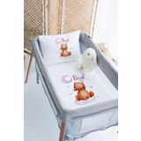 Lilabio (1376)%100 Pamuk Isme Özel 70x120 Park Yatak Nevresim Takımı Beyaz 70 x 120