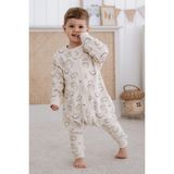 Lilabio Ekru Renkli %100 Doğal Pamuk Çift Kat Uyku Tulumu Uzun Kol Unisex 1.0 Tog - 2 - 4 Yaş