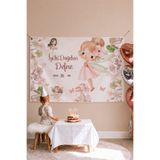 Lilabio Kişiye Özel Doğum Günü Duvar Afişi Örtüsü 100x120 Cm Büyük Boy Fairy