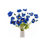 Lilac Home Yapay 4`lü Koyu Mavi Gelincik Dalı 60 Cm