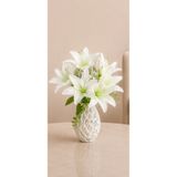Lilac Home Yapay Çiçek Demet Beyaz Lilyum (Tiger Lily)