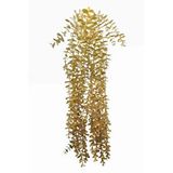 Lilac Home Yapay Çiçek Maxi Boy Beyaz Saksılı Gold Okaliptus Sarkıtı
