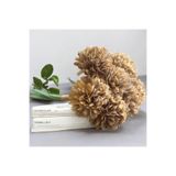 Lilac Home Yapay Çiçek Top Krizantem 7’li Kar Topu Demeti 30 cm Bej