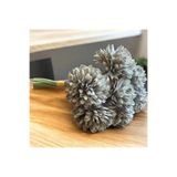 Lilac Home Yapay Çiçek Top Krizantem 7’li Kartopu Demeti 30 Cm Gri