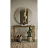 LİLACAM DESİGN Luminous Aynalı Dresuar Takımı - Gold Boyalı, 4mm Temperli Füme Camlı (100x30x80 cm)