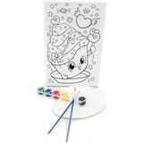 Lilafil Renkli Pasta Minik Ressam Seti 20 x 30 cm Önçizimli Tuval 2 Adet Fırça Palet ve Boya