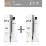 Lil'afix 2'li Tüp Krem Boya 60 ml 9.1 Küllü Açık Sarı Uzun Süreli Kalıcılık ve Canlı Renkler