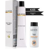 Lil'afix 4.65 Şarap Kızılı Krem Tüp Boya-20 V Oksidan 60 ml