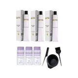 Lilafix Krem Boya 60 Ml 3 Lü Boya+Sıvı+Boyama Seti Hediye 7-7-isiltili-kahve