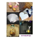 LilaHediyelikEşya 50 Adet Şeker Kurabiye Aksesuar Poşeti 10x15 Cm Parlak Jelatin Poşet Bantsız Torba 10*15
