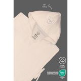 Lilalinda Bebek/Çocuk Bornoz 4 Kat Müslin Panço Gri Nakışlı %100 Pamuk - Krem - 4 - 6 Yaş