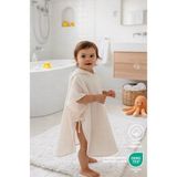 Lilalinda Bebek/çocuk Bornoz 4 Kat Müslin Panço Pembe Nakışlı %100 Pamuk - Krem - 1 - 3 Yaş