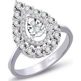 Lilarote Pırlanta 0.37 ct Modern Tasarım Damla Pırlanta Yüzük