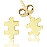 Lilarote Pırlanta Altın Taşsız Puzzle Küpe