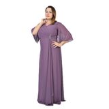Lilas Xxl Büyük Beden Şifon Uzun Abiye Elbise, 50, Tyc00609530004, Lavanta, Kadın
