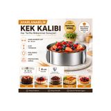 Lilasso Home Paslanmaz Çelik Yuvarlak Ayarlanabilir Kek-Pasta Kalıbı