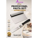 Lilasso Home Pasta Sıvama Spatulası Ve Çelik Spatula Hamur Kazıyıcı