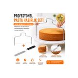 Lilasso Home Pasta Sıvama Spatulası Ve Hamur Kesme Teli