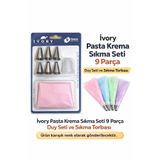 Lilasso Pasta Krema Sıkma Seti 9 Parça – Duy Seti ve Sıkma Torbası-Karışık Renk