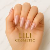 Lili Cosmetic Hipoalerjik Kendinden Yapışkanlı Pembe Badem Takma Tırnak 24'lü Hızlı Yapışma Özelliği