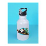 lili hediyelik Ağaçta Panda Baskılı Matara Suluk 600 ml - Sporcu Suluğu, Büyük Suluk, Spor Matara, Sporcu Sulukları