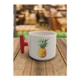 lili hediyelik Ananas Görselli Kahve Bardağı Seramik Kupa - Seramik Çay, Kahve Hediyelik Bardağı Öğretmenler Günü