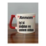 lili hediyelik Anneye Doğum Günü Hediyesi Fincan Kupa Bardak - Seramik Çay, Kahve Hediyelik Bardağı Krem Rengi, LH7982364092346234