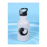 lili hediyelik Aylı Kadın Matara Suluk 600 ml - Çocuk Suluk Matara Beyaz, LH97326423842352342