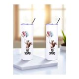 lili hediyelik Balon ve Sincap Baskılı Pipetli 600 ml İsme Özel 2'li Termos