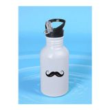 lili hediyelik Bıyıklı Matara Suluk 600 ml - Çocuk Suluk Matara, Çocuk Su Matarası