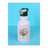lili hediyelik Çiçek Buketi Baskılı Matara Suluk 600 ml - Sporcu Suluğu, LH9723649823423523423
