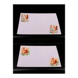 lili hediyelik Çiçek Ve Sincap Baskılı Mutfak Masası Keten Servis Bezi 28x40 Cm Amerikan Servis Bej, LH298470235235423423