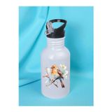 lili hediyelik Dalda Kuş Baskılı Matara Suluk 600 ml - Sporcu Suluğu, Büyük Suluk, Spor Matara, Sporcu Sulukları