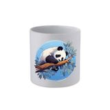 lili hediyelik Dalda Panda Baskılı Kulpsuz Kupa Bardak - Hediye Kahve Kupası, Su Bardağı