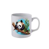 lili hediyelik Dalda Yatan Panda Baskılı Beyaz Kupa Bardak - Seramik Çay Kahve Bardağı, LH97612397861231