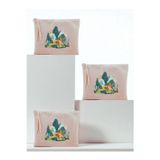 lili hediyelik Doğa Baskılı 3'lü Makyaj Çantası 20x25 Cm - Kadın Doğum Günü Hediyesi Kadın Hediye Ürün