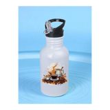 lili hediyelik Kahveli Matara Suluk 600 ml - Çocuk Suluk Matara Beyaz, LH9726498232524123