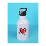 lili hediyelik Kalp Teması Baskılı Matara Suluk 600 ml - Sporcu Suluğu, LH92376439287423523123