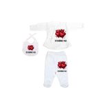 lili hediyelik Kalpler Temalı Bebek Hastane Çıkışı Kız Bebek Erkek Bebek Hastane Çıkışı Yenidoğan Bebek Kıyafetleri Beyaz Yeni Doğan Unisex