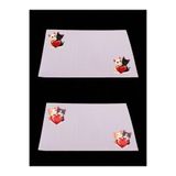 lili hediyelik Kalpler Ve Kediler Baskılı Mutfak Masası 2'li Keten Servis Bezi 28x40 Cm Amerikan Servis Bej, LH9273840235235234