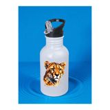 lili hediyelik Kaplanlı Baskılı Matara Suluk 600 ml - Kız Çocuk Suluk Beyaz, LH329764293852352342