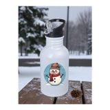 lili hediyelik Kardan Adam Baskılı Matara Suluk 600 ml - Sporcu Suluğu, Büyük Suluk, Spor Matara, Sporcu Sulukları